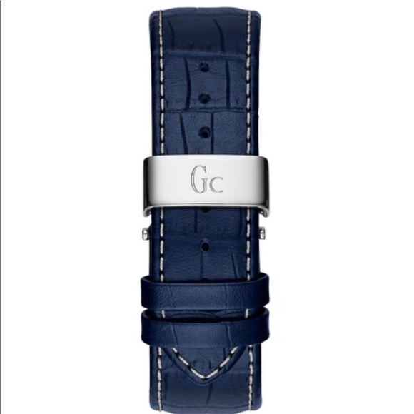 Men’s Guess GC13500 Swiss Chronograph – Blue Dial, Sapphire, Leather Strap - Picture 3 of 8